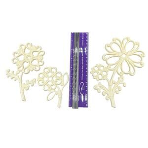 🌼 Vintage 70s Homco Cream Plastic Wall Flowers Retro Boho Cottagecore Decor